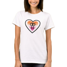 T-shirt de la fierté cardiaque lesbienne