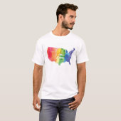 T-shirt de la fierté des hommes de "un amour" (Devant entier)