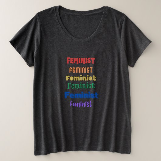 t-shirt de la fierté féministe "plus size" (Design devant)