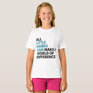 T-shirt de la fille de Little Hands Can