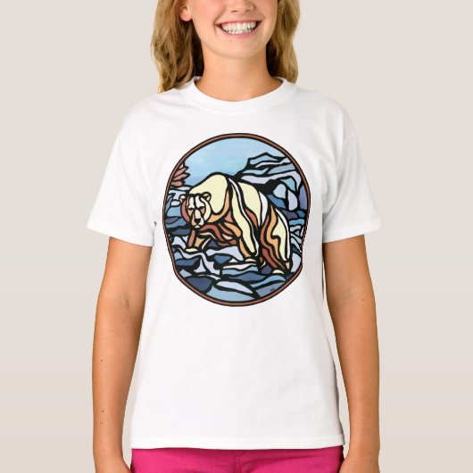 T-shirt de la fille de l'ours tribal Polar Bear Ki (Devant)