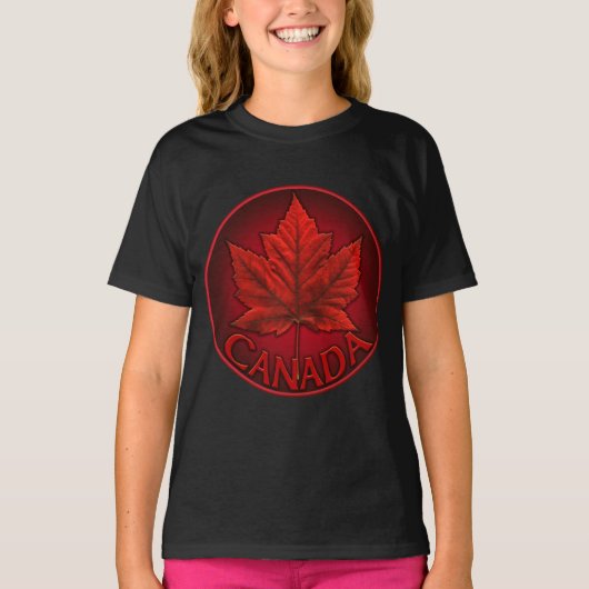 T-shirt de la Fille du Canada Bio Custom Canada Ch (Devant)