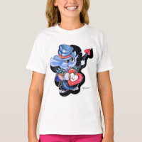 T-shirt de la guitare de Metalphant Heart Girl