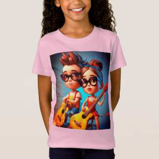 T-shirt de la guitare pour enfants "Little Rocksta