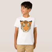 T-shirt de la jeunesse de visage de tigre de (Devant entier)