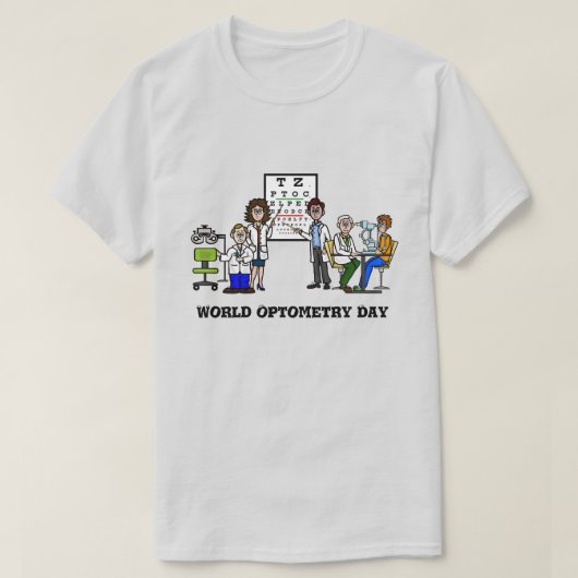 T-shirt de la Journée Mondiale de l'Optométrie ave (Design devant)