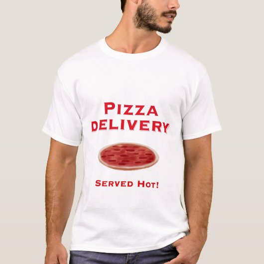 T-shirt de la livraison de pizza pour les hommes (Devant)