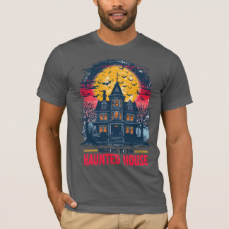 T-shirt de la Maison Halloween Éffrayant Vintage