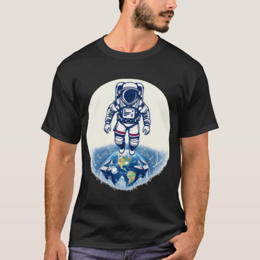 T-Shirt de la Marche Spacewalk défiant la gravité" (Devant)