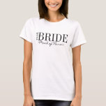 T-shirt de la mariée de l'équipe mariée d'honneur<br><div class="desc">Personnalisez le texte personnalisé ci-dessus. Vous pouvez trouver d'autres éléments de coordination dans notre collection "For Team Bride".</div>