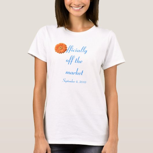 T-shirt de la mariée "Officiellement hors du march (Devant)
