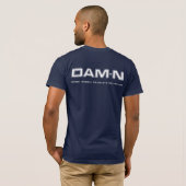 T-shirt de la marine DAM+N (Dos entier)