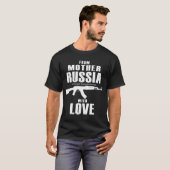 T-shirt De la mère Russie avec la chemise de l'amour AK (Devant entier)