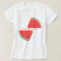 T-shirt de la pastèque douce avec texte personnali