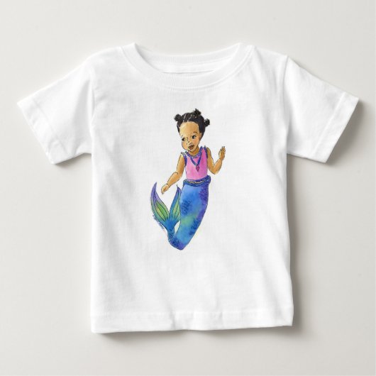 T-shirt de la petite sirène noire (Devant)