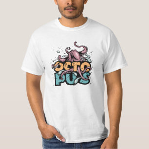 T-shirt de la pieuvre de Grunge