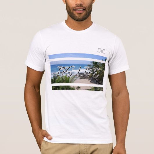 T-shirt de la plage White It's Life (Devant)