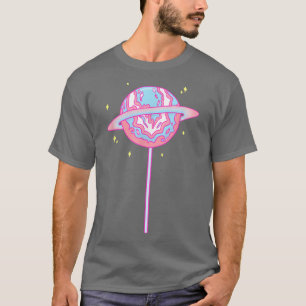T-shirt de la planète de l'espace de sucette du mo