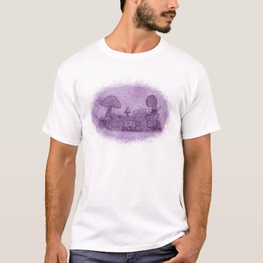 T-shirt de la prairie de champignons (Devant)