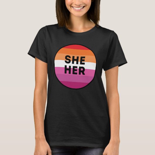 T-shirt de la Pride des Pronononouns lesbiennes (Devant)