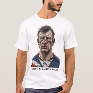 T-shirt de la règle des joueurs de rugby