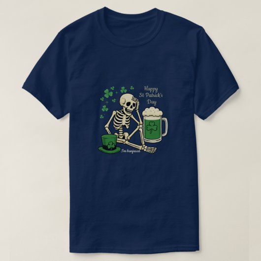 T-Shirt de la Saint-Patrick Banjaxed Skeleton Beer (Design devant)