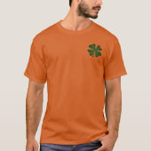T-shirt de la Saint Patrick orange avec logo shamr (Devant)
