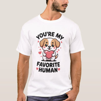 T-shirt de la Saint-Valentin Cute Dog You're My Fa