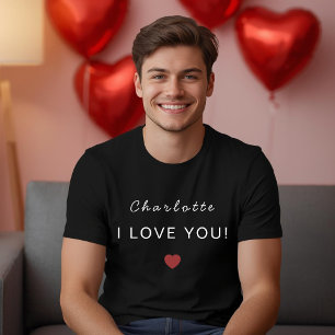 T-shirt de la Saint-Valentin personnalisé moderne