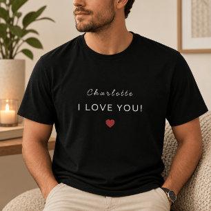 T-shirt de la Saint-Valentin personnalisé moderne