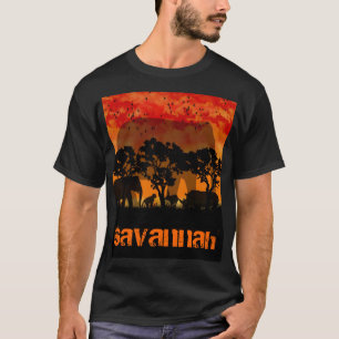 T-shirt de la savane pour le thème d'Africain des