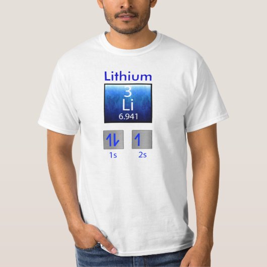 T-shirt de la Science : Lithium (Devant)
