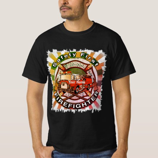 T-shirt de la sécurité du premier pompier (Devant)