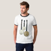 T-shirt de la sonnerie de 3 hommes de banjos (Devant entier)