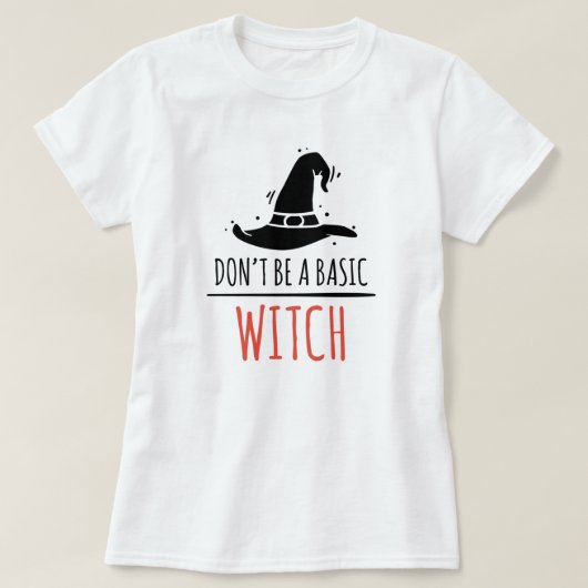T-shirt de la sorcière de base d'Halloween (Design devant)