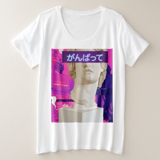 T-shirt de la statue de kawai japonaise Vaporwave (Design devant)