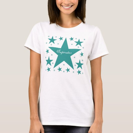 T-shirt de la Superstar, Turquoise (Devant)