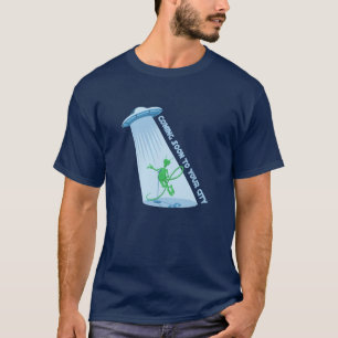 T-shirt De la terre de visite noir bientôt -