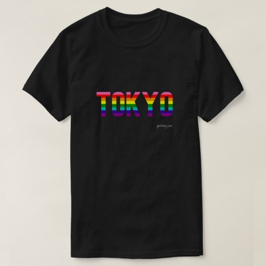 T-shirt de la Tokyo Pride | Drapeau arc-en-ciel gr (Design devant)