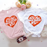 T-shirt de la tribu Mariée Babe Bachelorette Rétro<br><div class="desc">Mariée Babe T-Shirt Bachelorette Rétro Mariée La Mariée Vintage Devenir la Mariée de la MariéeTribe</div>