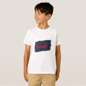 T-shirt de la typographie rouge manuscrite de Toro (Devant entier)