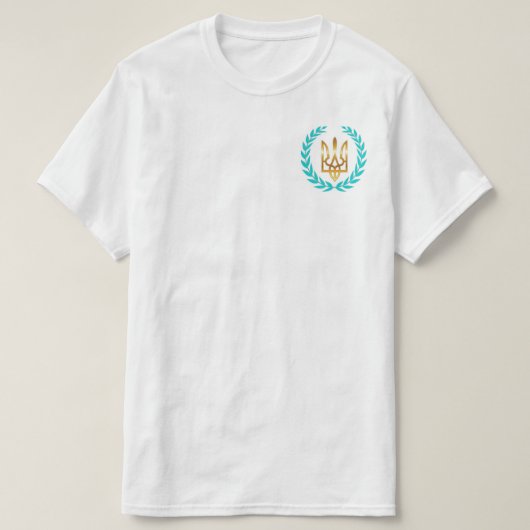 T-shirt de la victoire ukrainienne avec couronne d (Design devant)