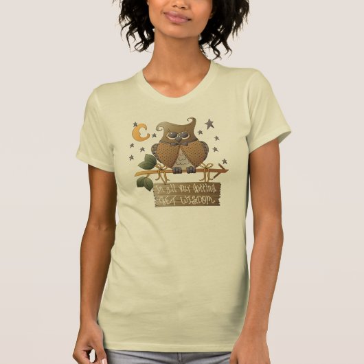 T-Shirt de la vieille chouette des femmes (Devant)
