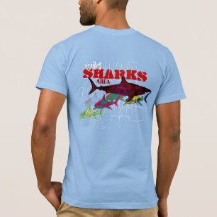 T-shirt de la zone des requins sauvages