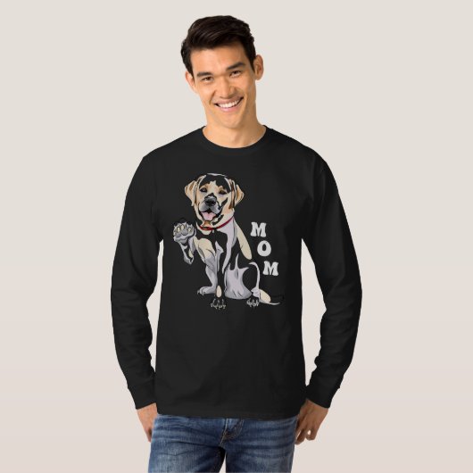 T-shirt De Lab Maman Fox Jaune Labrador Retriever (Devant entier)