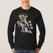 T-shirt De Lab Maman Fox Jaune Labrador Retriever (Devant)