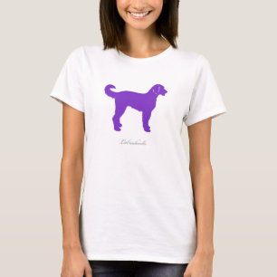 T-shirt de Labradoodle (silhouette pourpre)