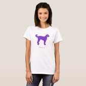 T-shirt de Labradoodle (silhouette pourpre) (Devant entier)