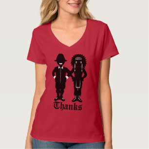 T-shirt de l'Action de grâce féminin Chemise de Fê