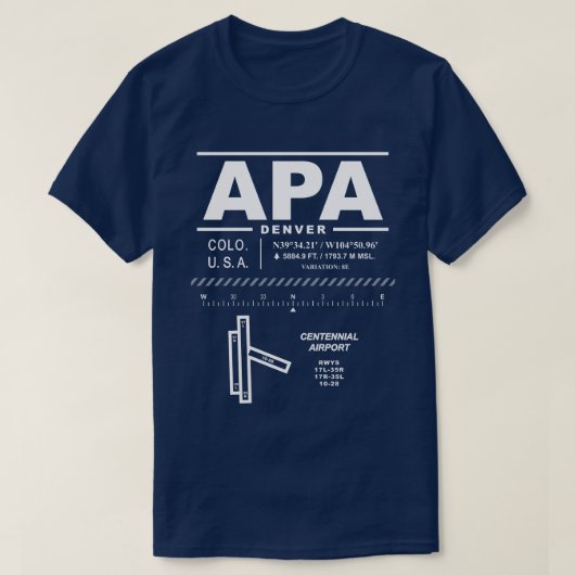 T-shirt de l'Aéroport Centennial (Design devant)